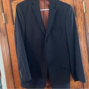 black pinstripes suit jacket